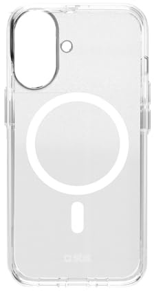 SBS Extreme Mag Case D3O - MagSafe Schutzhülle für iPhone 16 - Flexibel und strapazierfähig, stoßfest, Kratzfest, geschützte Tasten, freier Zugang zu den Anschlüssen, Material D3O, transparent