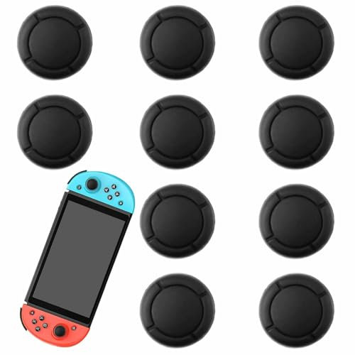 Replacement Button Caps for Switch Joycon, 10 PCS Thumbsticks Protector Covers for Switch/Lite Black Silicone Protective Accessories for Joystick 3D Grips Caps.nintendo switch joystick covers