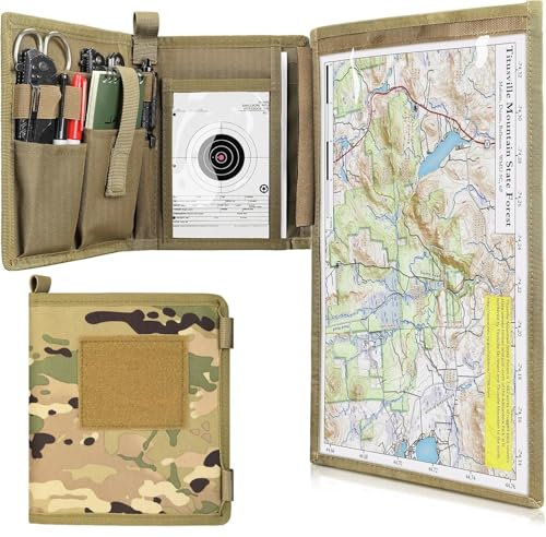Peminkoo Borsa portaoggetti tattica per mappe, pieghevole, per articoli vari, tasca portautensili, accessori per escursionismo, campeggio e caccia all'aperto (CP)
