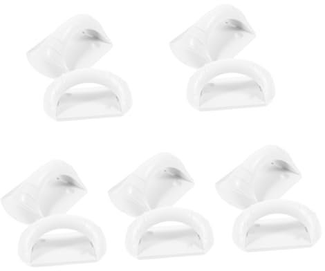 DOITOOL 5sets Peel and Stick Adhesive Handles for Kitchen Dresser Bathroom Glass Door Stick Door Handles for Windows 2pcs*5