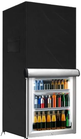 Cubierta Para Refrigeradores Exteriores, Protector Ajustable Para Refrigerador Fácil Instalación, Impermeable Y Resistente Al Polvo Vertical, Tela Oxford, Apto Para Congeladores Compacto
