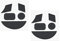 Briny River 2 Sets Skateboard Game Mouse Feet Smooth Sliding Pad Thickness 0.6mm PTFE Compatible with Razer Naga 2014