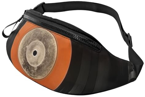 Vintage Vinyl-Schallplatten-Gürteltasche für Männer und Frauen, Crossbody-Bauchtasche, wasserdicht, Sport-Gürteltasche, Outdoor-Hüfttasche