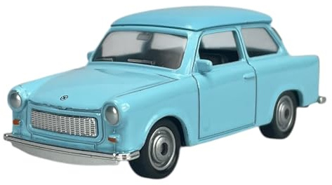 Welly Modell Auto Kompatibel mit Trabant Trabbi 601 Limousine Blau ca 1/60-1/64 1:60 Neu Modell Auto 7cm