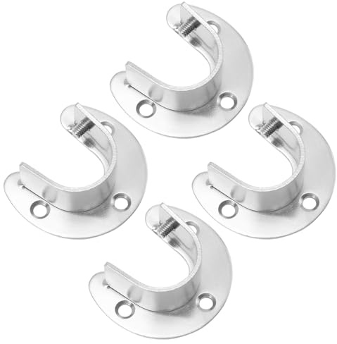 SEWACC Kleiderstangenhalterung 25mm mit Schrauben aus Edelstahl für Schrank