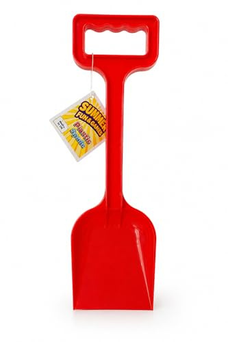 Red Kids Sand Shovel 32–33 cm – Strong Durable Plastic Beach & Garden Spade for Children, Lightweight Sandpit Toy, Snow & Outdoor Play (Age 3+)