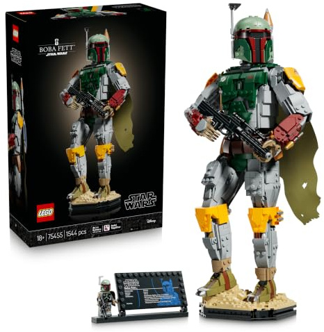 LEGO Star Wars: Die Rückkehr der Jedi-Ritter Boba Fett Figur - mit Helm, Blaster & Kopfgeldjäger Minifigur - Regal oder Schreibtisch Deko - Geschenkidee für die Rückkehr der Jedi Fans - 75455