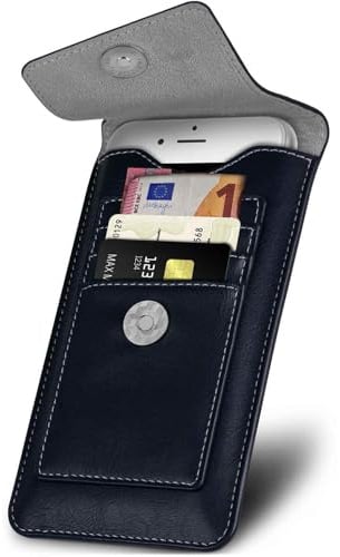 ONEFLOW Zeal Case für Poco X8 Pro Handytasche zum Einstecken mit Kartenfach, Handy Gürteltasche PU Leder 360 Grad Schutz Hülle Minimalistisch, Handyhülle mit Magnet, Blau
