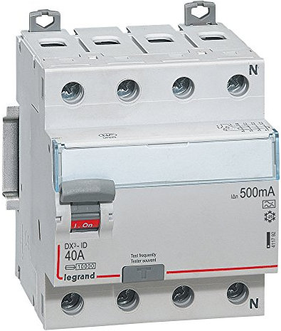 Legrand 411792 Interruptor Diferencial - Potencia de 400W - Intensidad de 80A y Sensibilidad de 500 mA - Color Gris - 78x101x89 cm - 1 Pieza