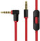 Replacement Audio Cable Cord Wire with In-line Microphone and Control For Headphones Solo/Studio/Pro/Detox/Wireless/Mixr/Executive/Pill (Red/Black)