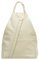 Caspar 2in1 Leder Rucksack Schultertasche Sportlich Elegante Damen Handtasche - SIGNATURE LINE - Modell No.782 - Made in Italy, Farbe:beige, Accessoires:One Size