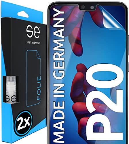 4x se® Film de Protection 3D Transparent pour Huawei P20, Auto-réparateur, Compatible Empreinte & FaceID, Installation Sans Bulles, Résistant aux Chocs et Rayures, Fabriqué en Allemagne