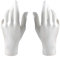perfk 2 Pièces Main Féminin Surface Semi-Mate Gauche/Droite Support d'Affichage Bijoux Porte Montre Présentoir - Blanc