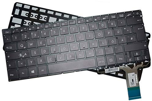 Bucom Tastatur für Asus ZenBook DE QWERTZ ux330u ux330ca ux330ua braun Keyboard Beleuchtet
