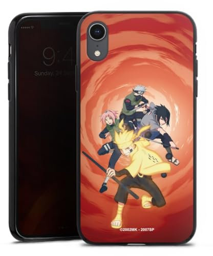 DeinDesign Silikon Hülle kompatibel mit Apple iPhone Xr Case schwarz Handyhülle Naruto Shippuden Sasuke Sakura