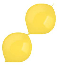 Amscan 9905584 - Latexballons, Link-a-Loon, 100 Stück, Gold, Luftballon