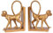 Zwei Buchstützen Monkey Gold AFFE Buchständer Affenfiguren Tierfigur Dekofigur cw228 Palazzo Exklusiv