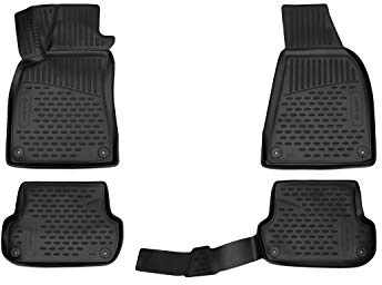Element Passgenaue Premium Antirutsch Gummi Fußmatten - Audi A4 (B6), Limousine, schwarz