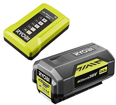 RYOBI RY36BC17A-140 36V Akku-Starterset mit 4,0 Ah Akku + Ladegerät für Einsteiger oder Ergänzung