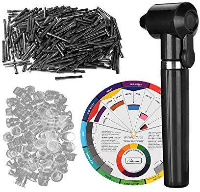 ATOMUS Electric Tattoo Ink Mixer Kit - Black Pigment Agitator, 100pcs Mixing Sticks, 1pc Mini Color Wheel for Permanent Makeup & Microblading