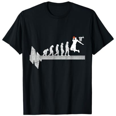 Basketball Evolution Geschenk Vintage Basketball Herzschlag T-Shirt