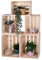 LAUBLUST 5er Set Vintage Holzkisten - Kisten in 2 Größen, 50x40x30cm / 40x30x25cm, Natur, Neu, Unbenutzt | Möbel-Kiste | Wein-Kiste | Obst-Kiste | Apfel-Kiste | Deko-Kiste aus Holz