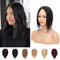 Silk-co Hair Topper Echthaar, 10x12cm Basis Toupet Damen, Haartopper Echthaar mit Remy Seide Basis, Haar Topper Clip in Haarteil Extensions, 40cm1B# Naturschwarz