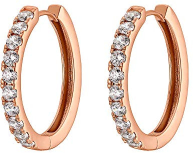 Heideman Ohrringe Damen Leni rose goldfarbend aus Edelstahl rosegold farbend matt Ohrschmuck für Frauen mit Stein weiss