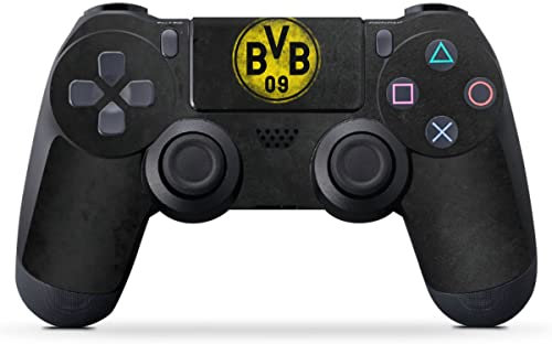 DeinDesign Skin kompatibel mit Sony Playstation 4 Controller Folie Sticker Borussia Dortmund BVB Fanartikel