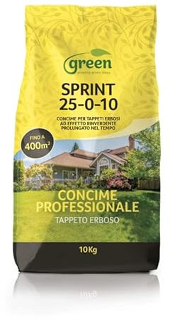 CONCIME SPRINT PROFESSIONAL primavera estate prato TAPPETI ERBOSI 10 Kg Green AMDGardenCONCIME SPRINT PROFESSIONAL primavera estate prato TAPPETI ERBOSI 10 Kg Green AMDGarden