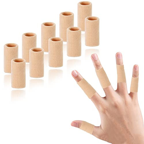 EDNYZAKRN 10 Protector elástico para Dedos, Fundas de Compresión Protectores de Manga de Dedo, Protectores de Dedos Pulgar para Gatillo de Artritis de los Dedos