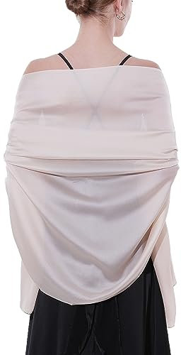 SWAT PANY Stola Damen Festlich Schultertuch Abendkleid Frauen Schal Weiß Tücher Chiffon Stola Dünn Pashmina Sommer