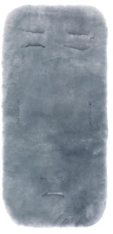 Fillikid Lammfelleinlage für Babyschalen und Kinderwagen 33,5 x 73 cm - Grau