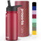 Proworks Gen 2 Insulated Water Bottles With Straw Lid, 1L Stainless Steel Water Bottle, 24 Hours Cold, 12 Hours Hot Drinks, Metal Leakproof Flask For Gym, Travel - Organic Grape