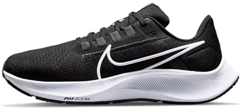 NIKE Air Zoom Pegasus 38 Women's Trainers Sneakers Fashion Shoes CW7358 (Black/White/Anthracite-Volt 002) UK5 (EU38.5)