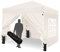 Gazebo, Leadyeah Pop-Up-Pavillon mit Seiten, Faltbarer Camping-Pavillon 2,5 x 2,5, Schwerlast-Pavillonzelt, vollständig wasserdicht, 50+UV-Schutz für Camping, Party - Beige