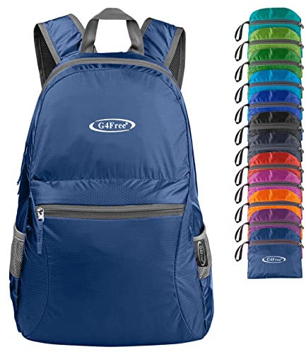 G4Free 20L Faltbarer Rucksack Ultraleichter Wanderrucksack Daypack | für Männer Frauen und Kinder für Outdoor Wandern Reisen