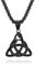 MERTTURM Schlangen Anhänger Halskette Herren Edelstahl Wikinger Symbol Kette Modeschmuck für Männer Vater Ehemann Schwarz Silber