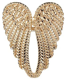 Bysonglezai Ringe Damen Ring Frauen Geschenk Herren Mode-Accessoires Hip Hop Frauen Männer Hochzeit Einzelne Große Herzform Flügel Ringe Retro Engelsflügel Ring