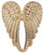 Bysonglezai Ringe Damen Ring Frauen Geschenk Herren Mode-Accessoires Hip Hop Frauen Männer Hochzeit Einzelne Große Herzform Flügel Ringe Retro Engelsflügel Ring