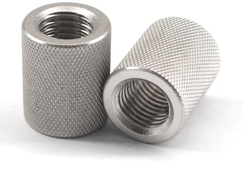 (30 Stück) M3 6x10mm Rändelmuttern 304 Edelstahl Rändel Rundmutter Gewindemuffen Muttern Runde Verbindungsmuttern