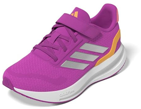 adidas Runfalcon 5 Shoes Kids, Scarpe basse non calcio Unisex Adulto, EU, Purple Burst Silver Metallic Semi Spark, 33.5 EU