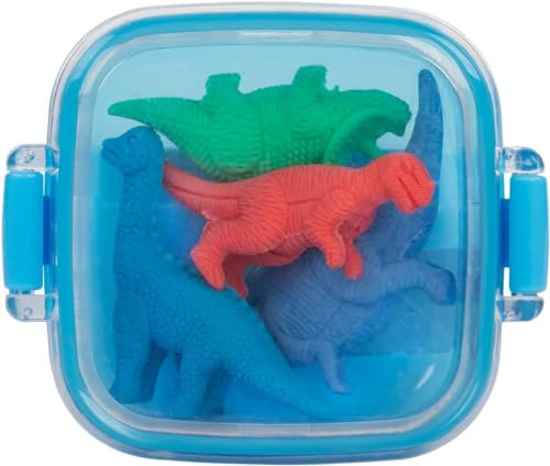 Radierer in Box, 4 Dinosaurier, Universal Radiergummi, Radiergummis Kinder für Mädchen und Junge