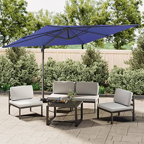 INLIFE Sombrilla con mástil de aluminio, 400 x 300 cm, 22,5 kg, 319922