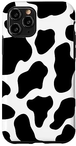 Cow Print Black White Spotted Phone Case Cute Animal Pattern Case for iPhone 11 Pro