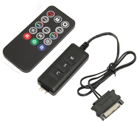 VGEBY ARGB Wireless Controller, 5V 3PIN ARGB Controller Kit Schnell Schaltende ARGB PC Lüfter Controller Selbstanpassung Fernbedienung ARGB Controller