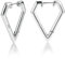 ALEXCRAFT Eckige Creolen Ohrringe 925 Silber Klein Damen Geschenk für Frauen Freundin Mama Mädchen