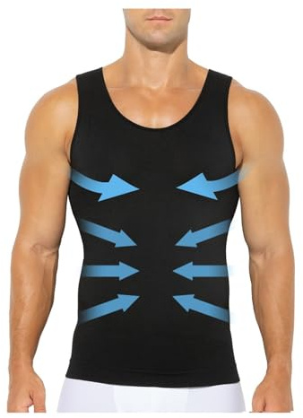 Casey Kevin Débardeur Compression Homme Gaine Ventre Plat Maillots de Corps Amincissant Debardeur Gainant Body Shaper