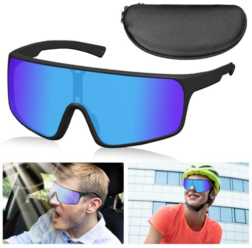 WIYETY Sonnenbrille Schnelle Brille Fahrradbrille: Radsportbrill mit Brillenetui, Sonnenbrille Herren Damen Sportbrille Rennrad Brille, Polarisierte UV-Schutzbrille für Outdoorsport Laufen (Lila)