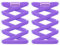 RJ-Sport 2 Paar flache Schnürsenkel ohne Binden - Elastische Schnürsenkel mit Schnellverschluss - Schnellschnürsystem für Einzigartigen Komfort und Starken Halt - mit Metallkapseln (Violett)